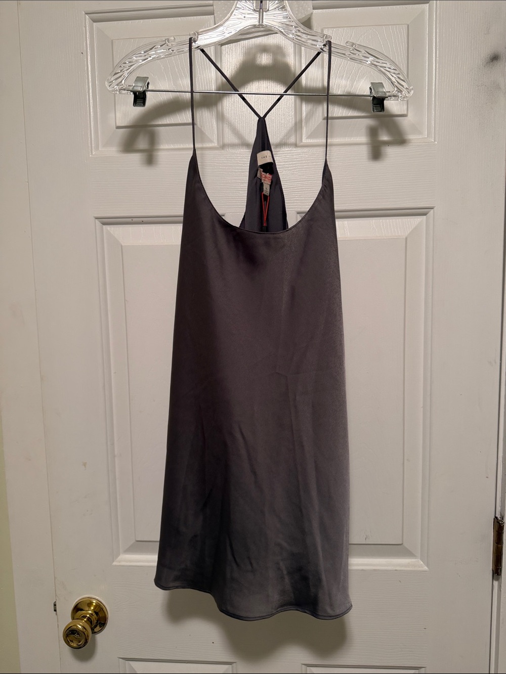The Limited Gray Strappy Racerback Cami Tank
